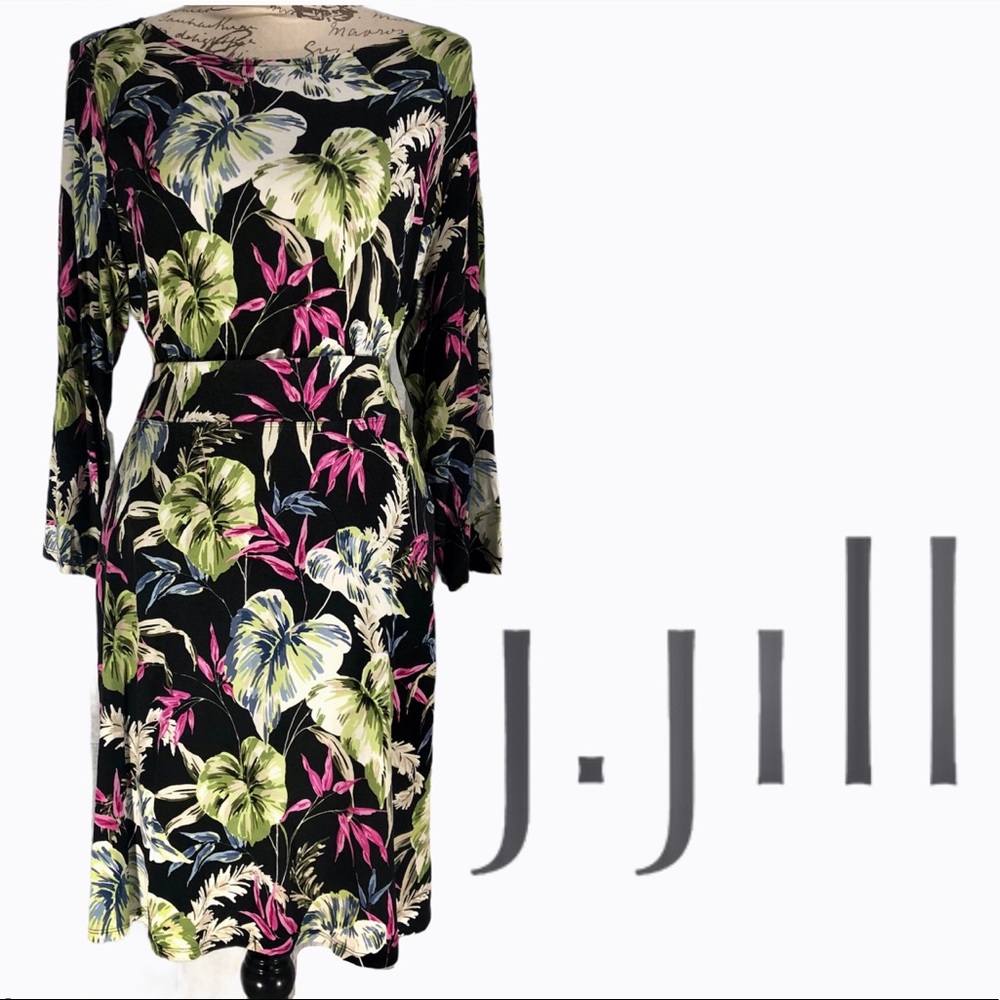J. Jill top skirt wearever medium tropical floral